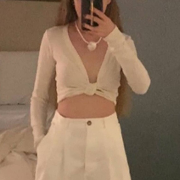 Ozma Dance Wrap Top in Tea - Picture 6 of 7